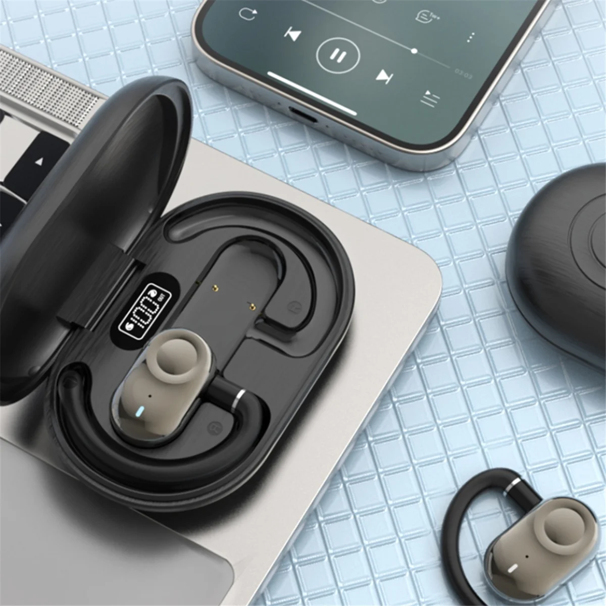 

Новые наушники-вкладыши JM18, наушники с открытым типом Bluetooth 5.4, вращающиеся спортивные наушники с открытым типом, цвет кожи