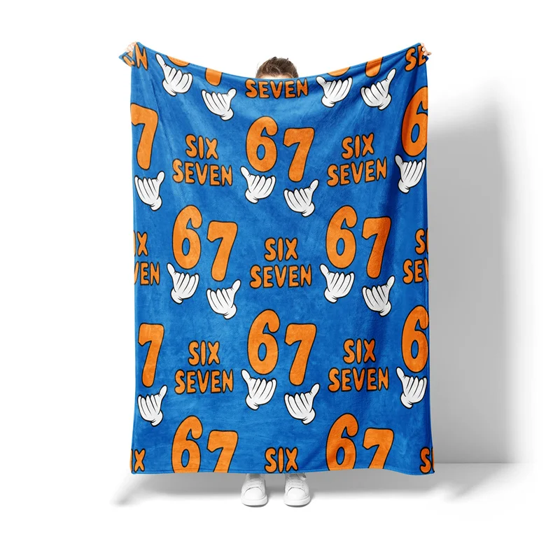 Aertemisi Funny Six Seven 67 Meme Gen Alpha Slang Pet Blanket for Small Medium Large Dog Cat Puppy Kitten Couch Sofa Bed Decor