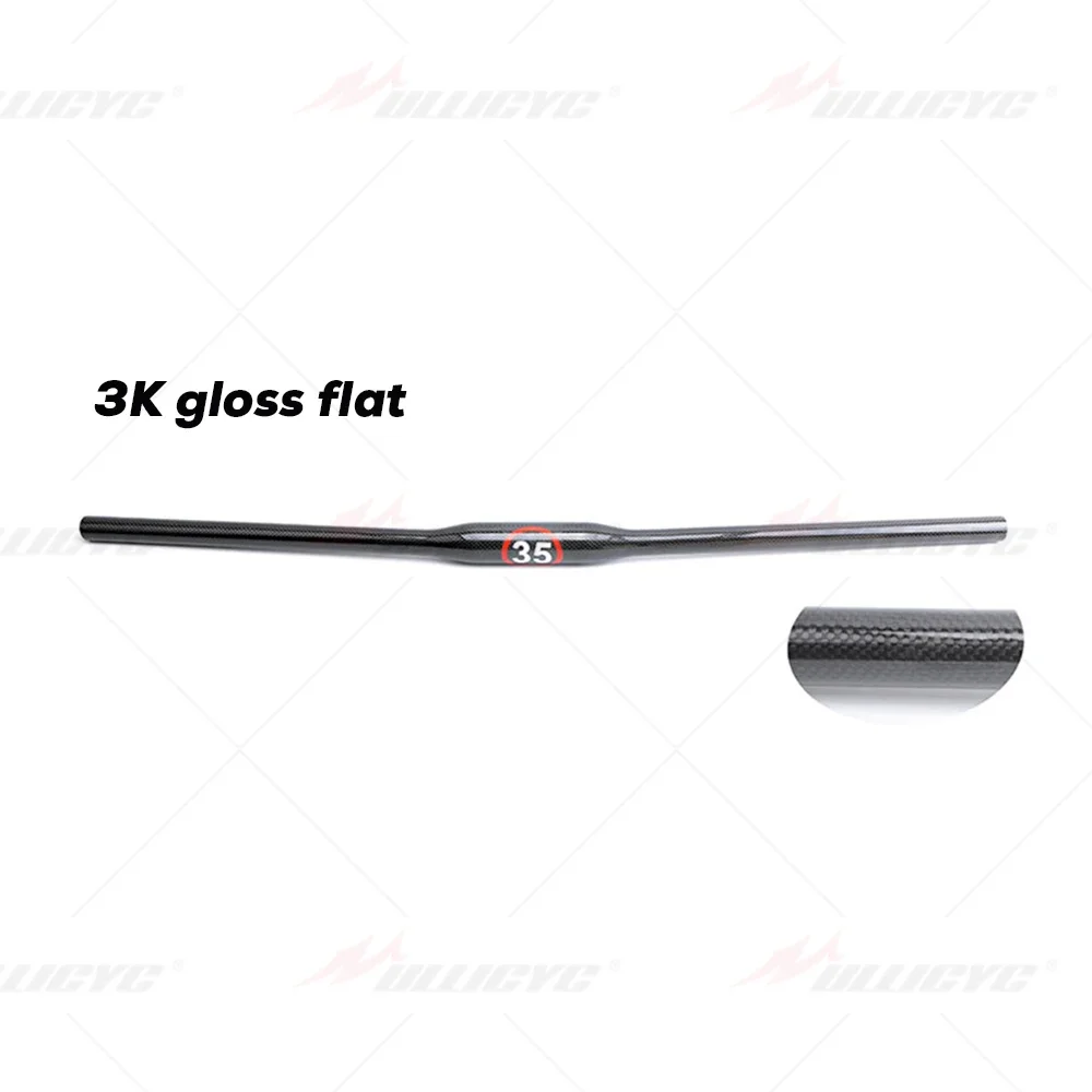 Full Carbon Fiber Strong 3K MTB Handlebar 35mm Mountain Bike Flat Riser Bars Cycling Bicycle Parts