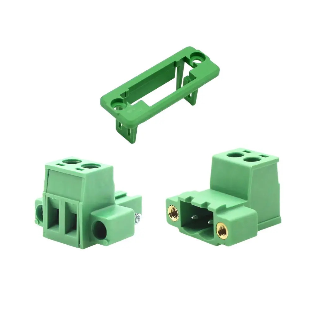 100 PIN Through Wall Solder-free Flange Type 2EDGWC-5.08mm Pitch Male & Female Matching Plug-in Panel Mount Terminal Block