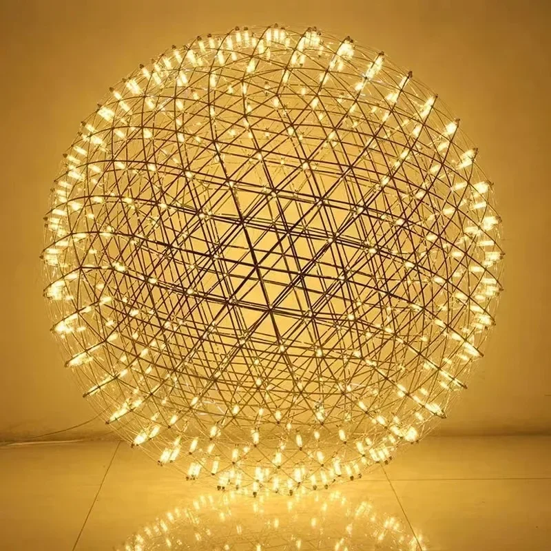 Sparkball Pendant Light Stainless Steel Led Indoor Outdoor Lighting Chandelier Light for Shopping Mall Banquet Hall Restaurant