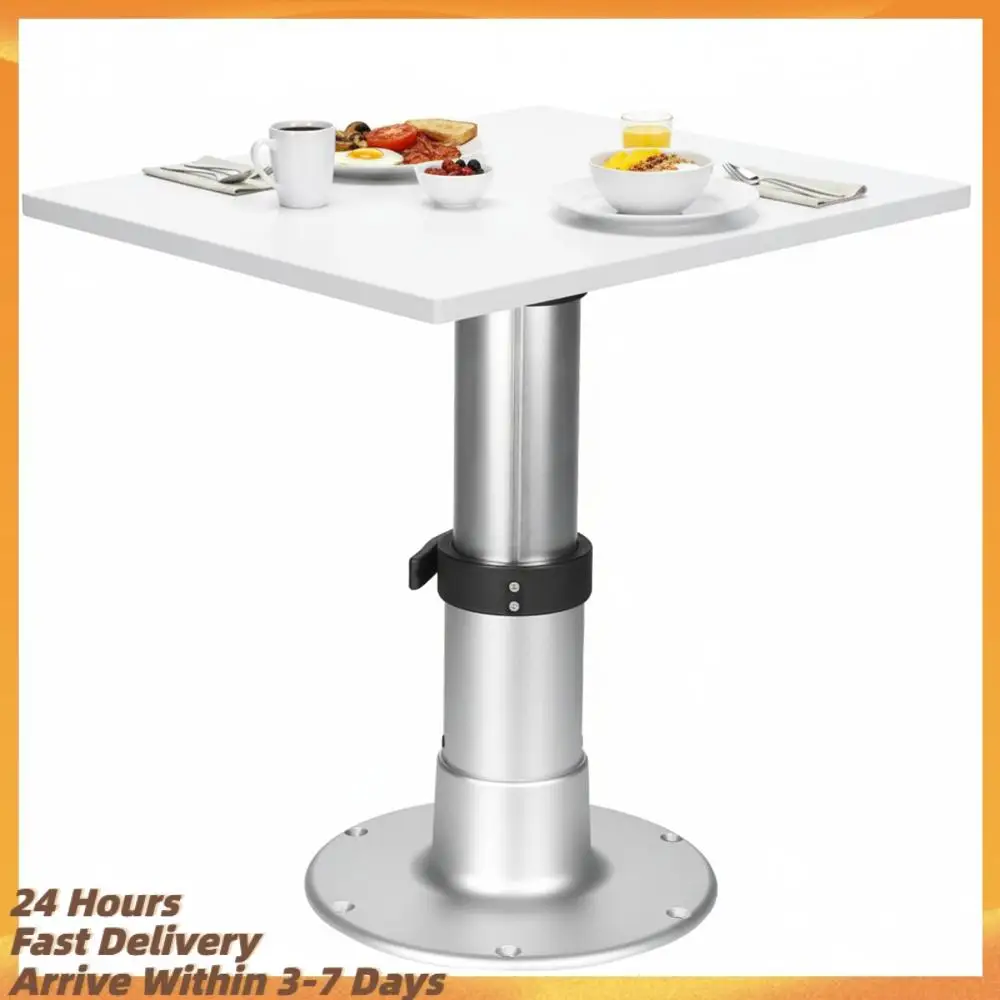 

Pneumatic Table Leg Base Detachable 3-Level Telescopic Aluminum Alloy 13-28 Inch Height Range with Gas Lift for Boats and Yachts