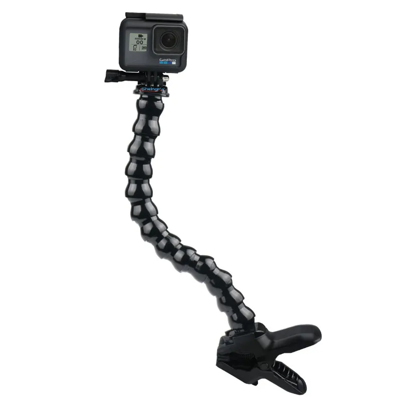 Backen Flex Clamp Arm halterung mit verstellbarer Schwanenhals halterung für Gopro Hero 13 12 11 10 sjcam Action Kamera Stütz ständer