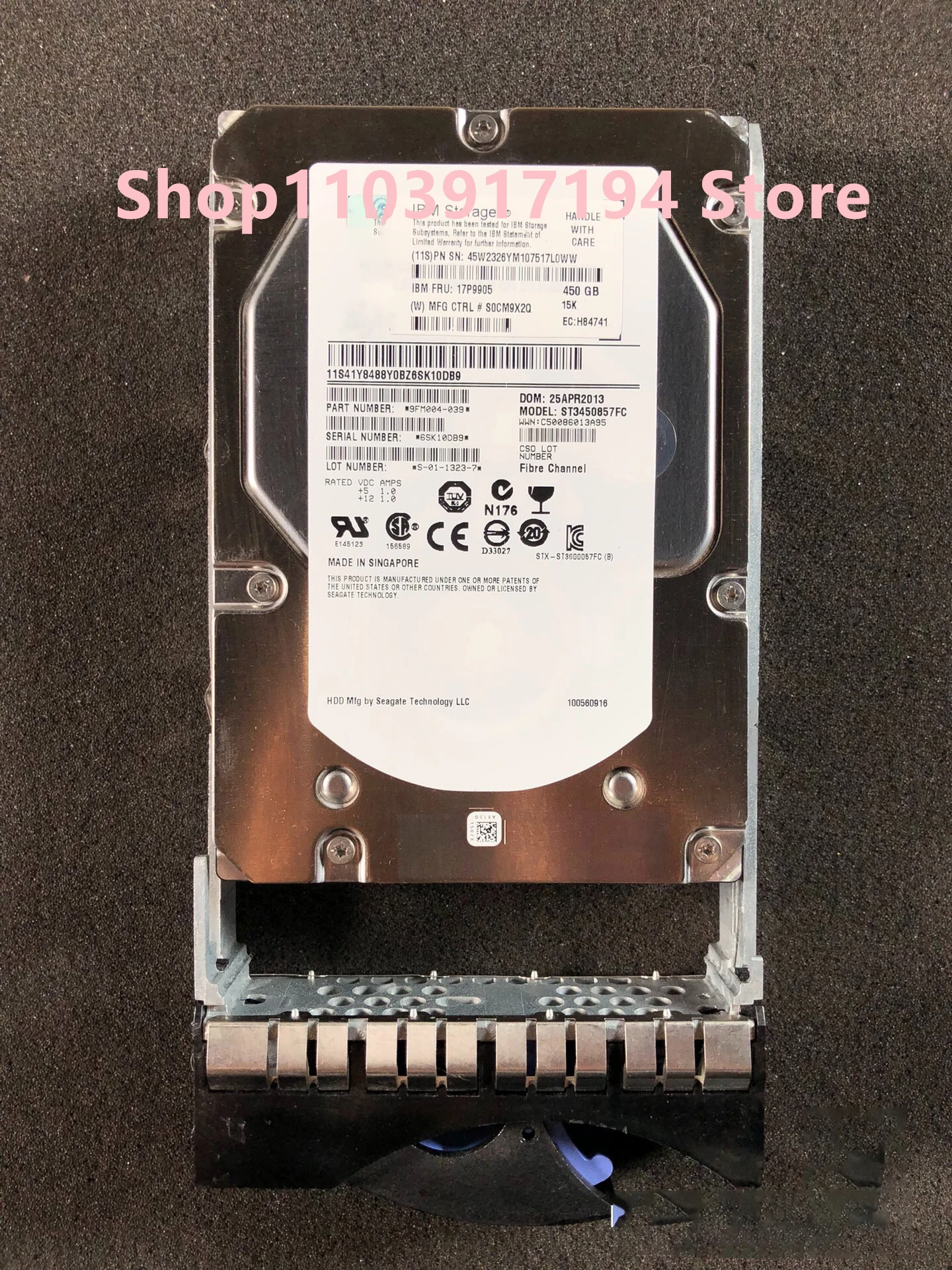 

FOR IBM 45W2326 17P9905 450G 15K FC 3.5 DS8000 DS6000 hard disk