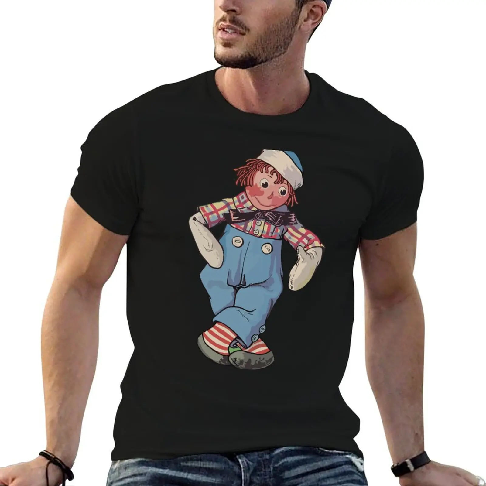 

raggedy ann and raggedy andy cartoon T-Shirt funny t shirts man t shirts cotton 100% T-Shirt