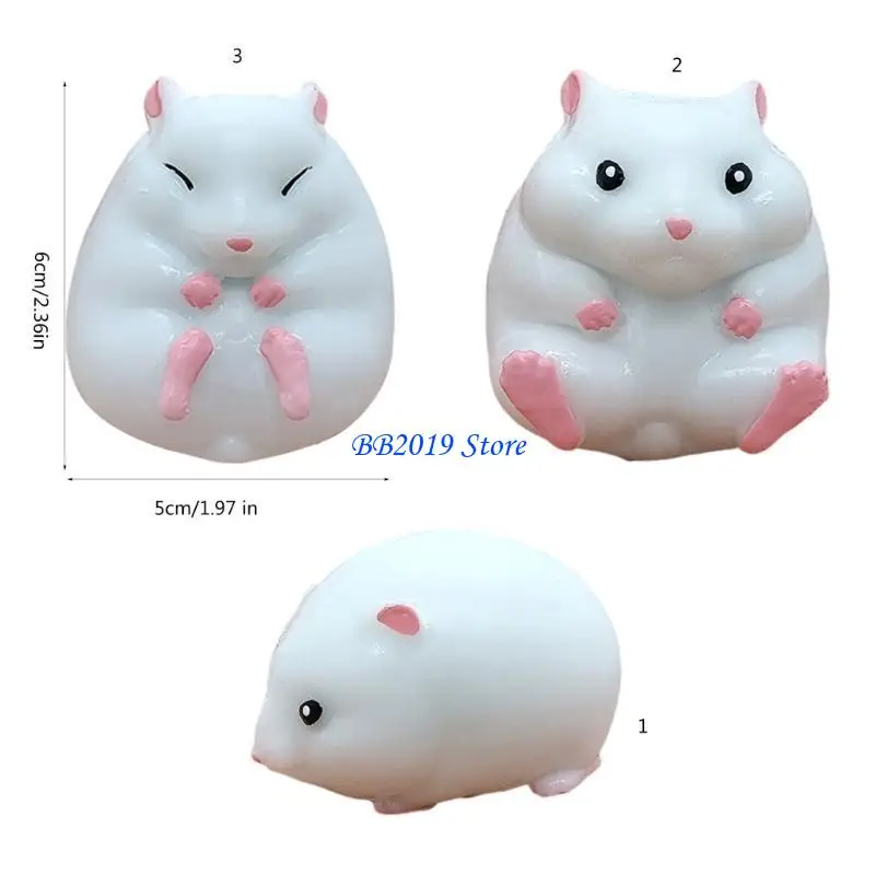Q0KB Hand Proupable Axiété Toy Hamster Soft Animal Figure Child Goodie Bag Bags