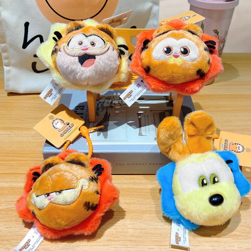 Kawaii Garfield – porte-clés poupée Portable en peluche, dessin animé, mignon, sac à dos Odie, pendentif, décoration, cadeaux d'anniversaire pour garçons et filles