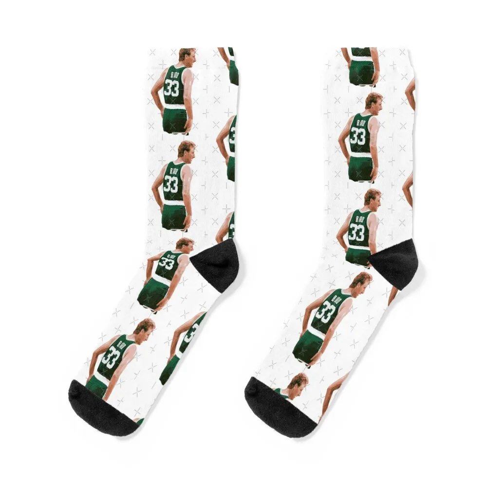 

Larry Bird 33 Basketball Classic Socks floor retro Stockings sport Women's Socks Men's