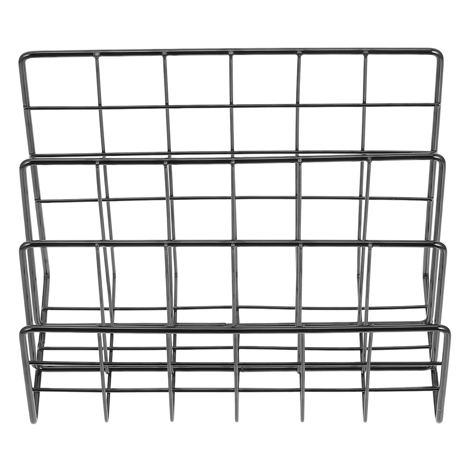 

Fully Assembled Metal Desktop Organizer 3 Slots Mail File Sorter Desk Accessories Letter Holder Mail Organizer
