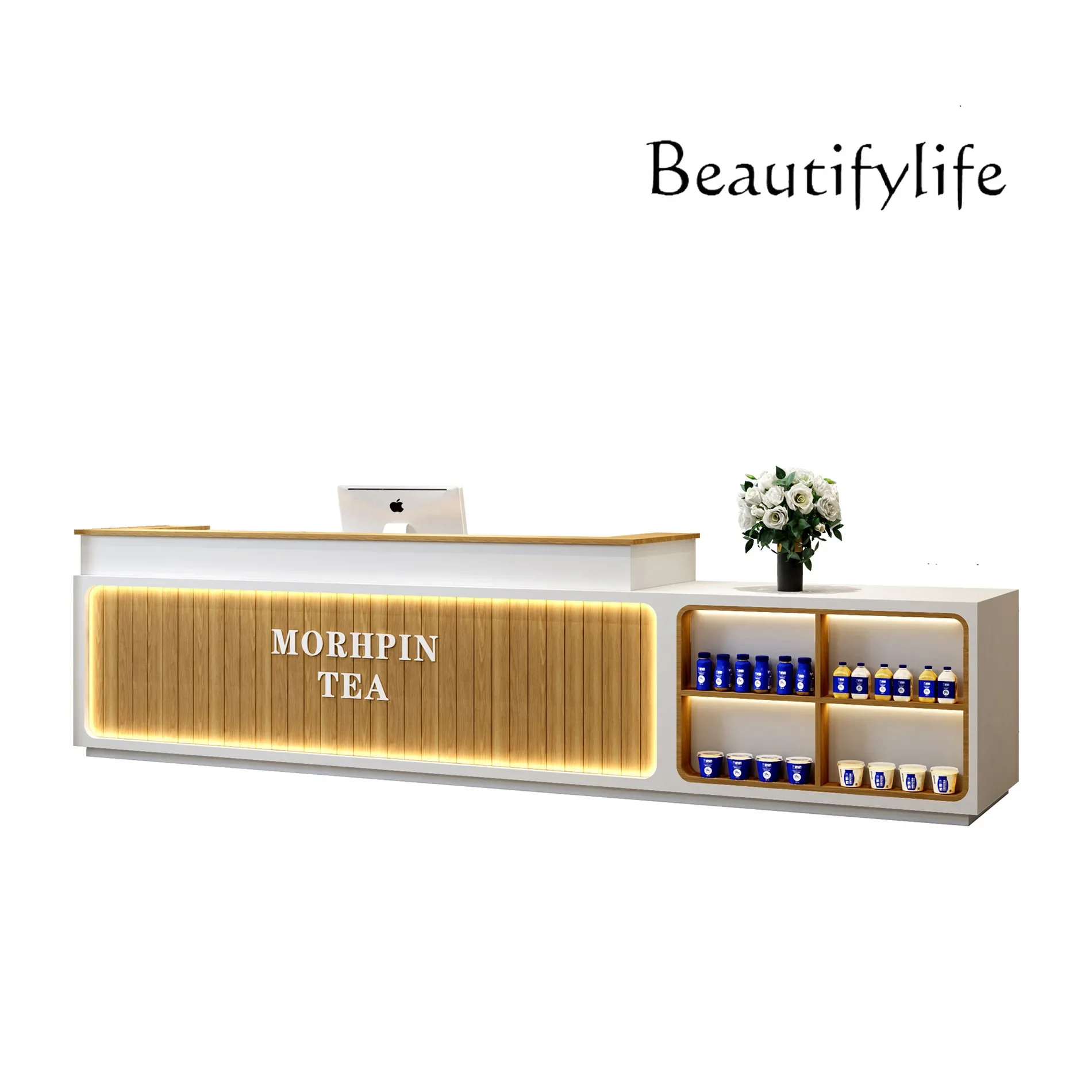 X36 Cafe Fruit Shop Bar Beauty Salon Reception Desk Company Women's Clothing Hairdressing Front Desk