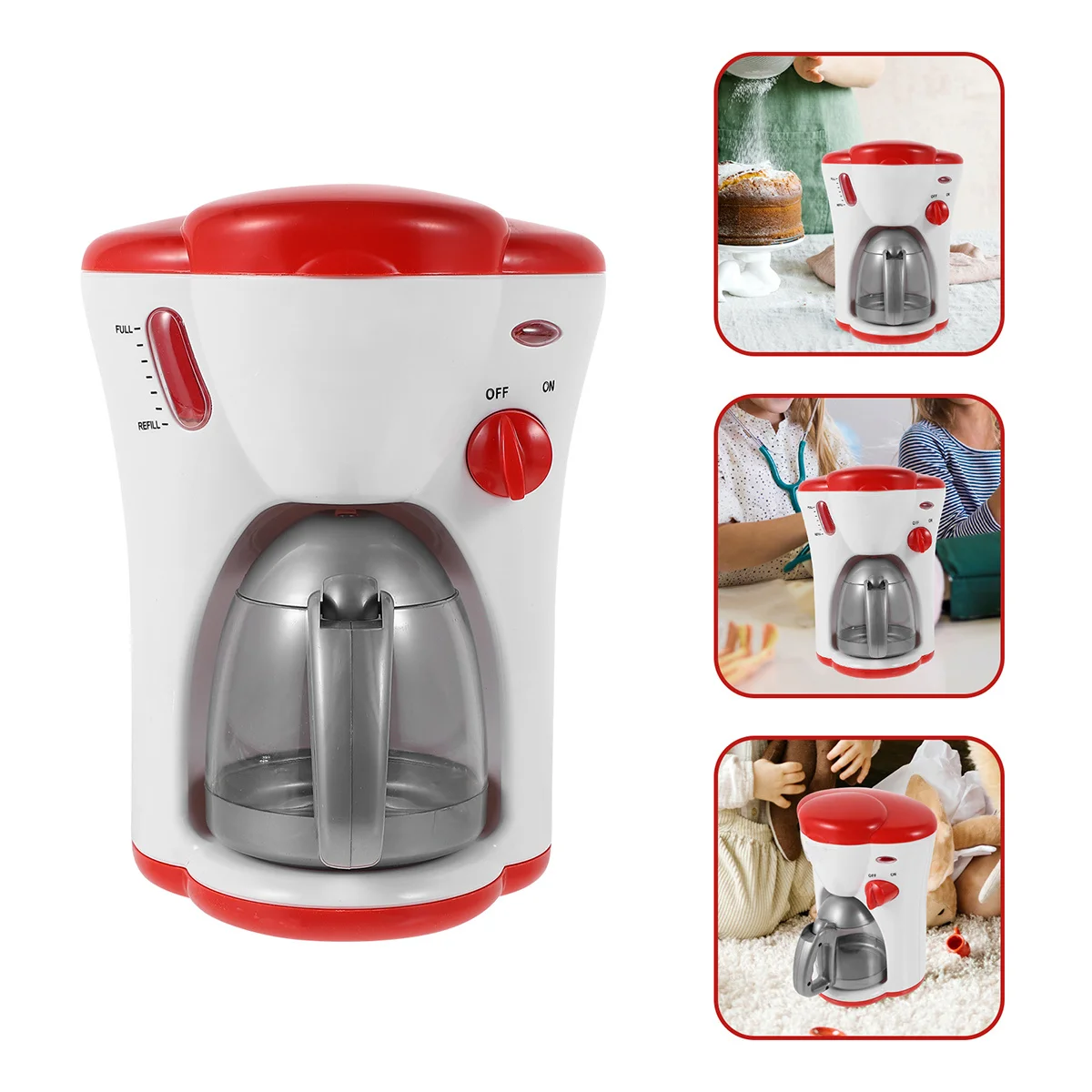 

1Pcs Coffee Maker Mini Appliance Creative Kids Play House Cooking Educational Simulation Role-Playing Gift for Boys Girls