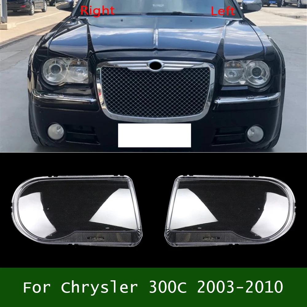 For Chrysler 300C 2003-2010 Front Headlight Cover Shell Headlamps Lamp Shade Lens Replace Original Lampshade Plexiglass