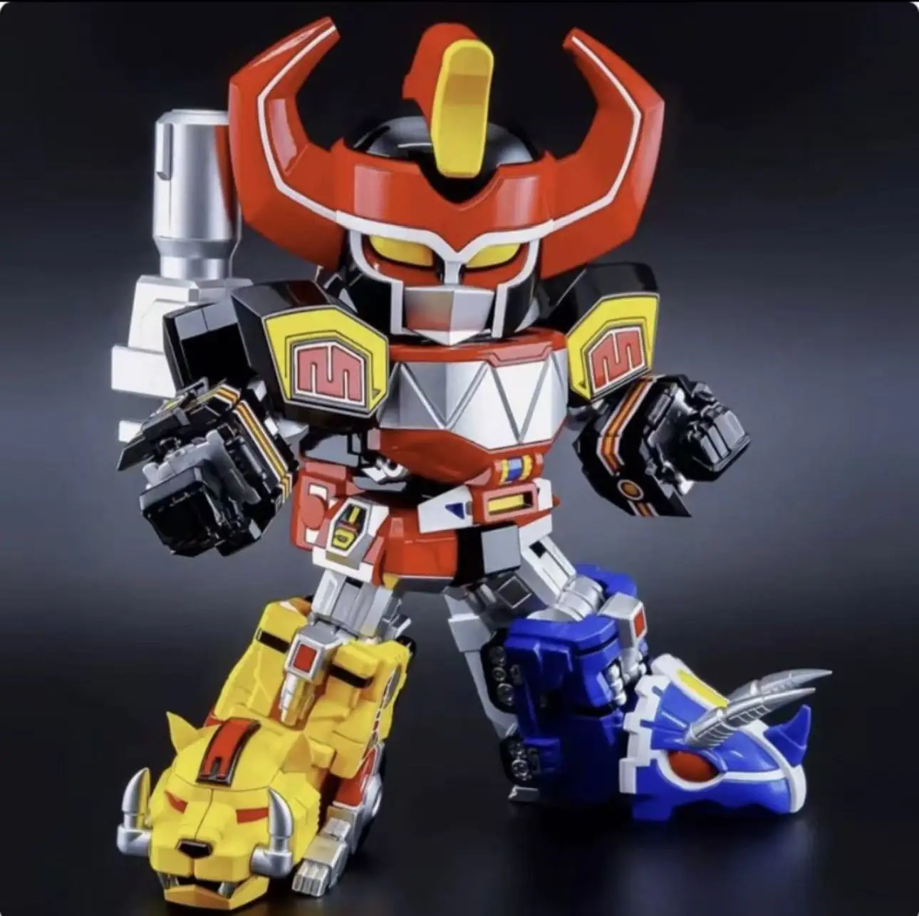 En Stock, juguetes de acción de 72 horas, Power Rangers MIGHTY DEFORMED, Megazord Mecha, juguete transformable móvil, colección de regalos