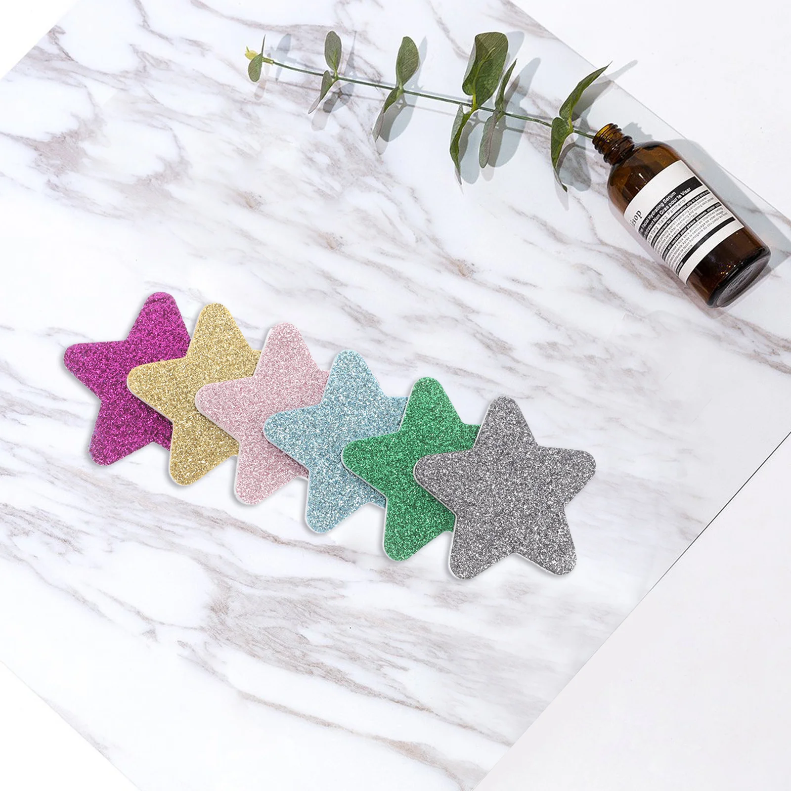 12 pezzi di spugna per lime a forma di stella strisce tampone usa e getta a tema natalizio per manicure pedicure formato da viaggio mini lime per unghie scintillanti