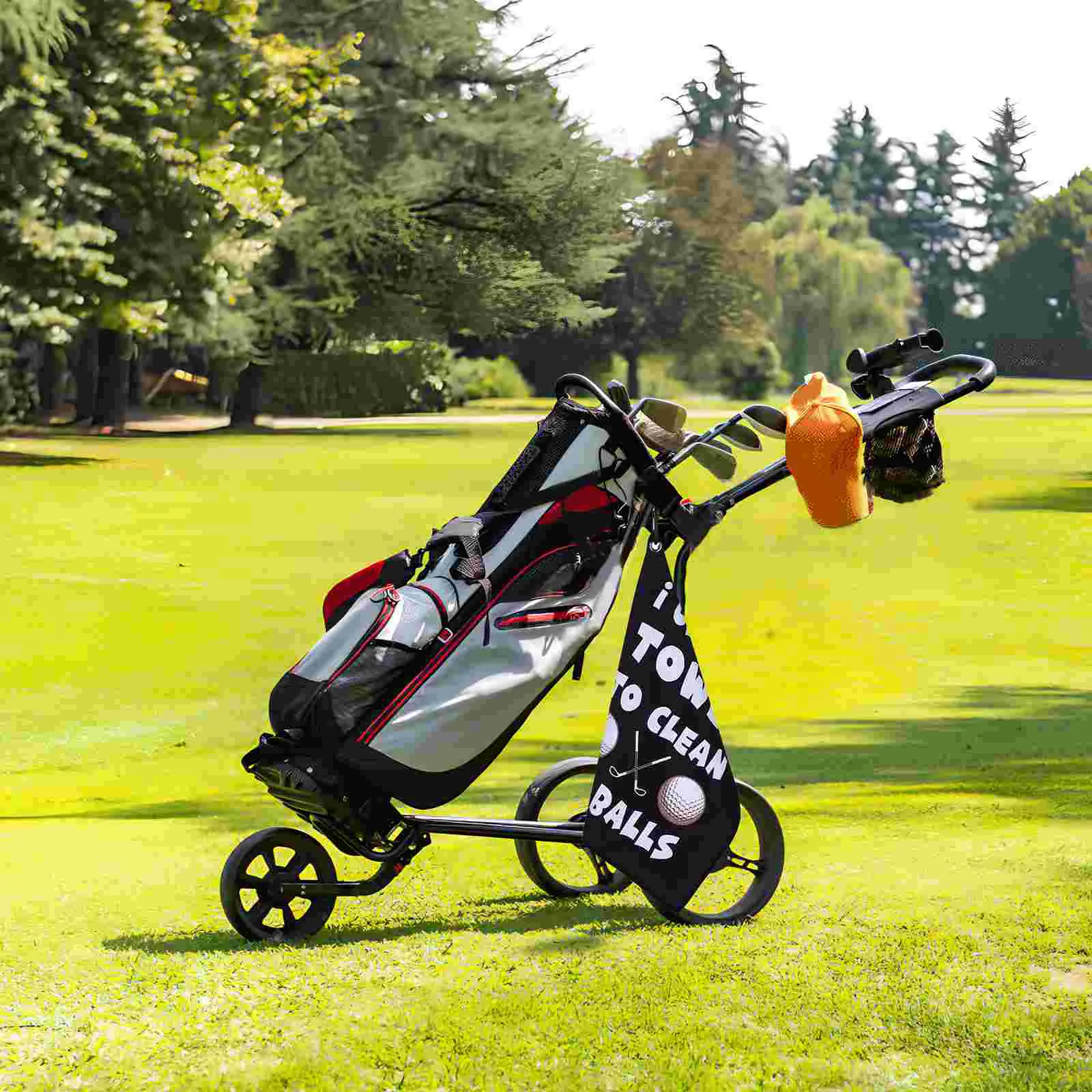 2-teiliges Golf-Handtuch, Handtücher für Taschen, Mikrofaser-Waschlappen, abwischbares Gesicht, Golf-Reiniger, Bälle, Reiniger, Zubehör für Männer und Frauen