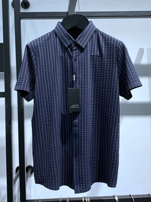 여름 신상품 남성용 니트 버블 원단 부드럽고 신축성 있는 통기성 좋은 다용도 경량 비즈니스 캐주얼