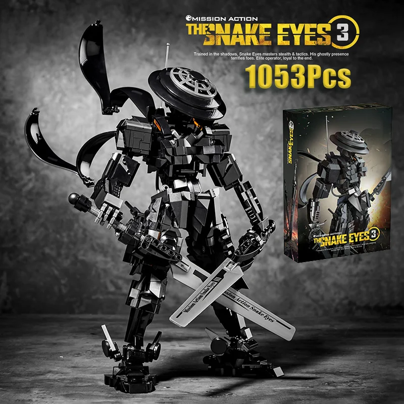 

Creative Expert 2IN1 Змеиные глаза Меха Солдат Модель Строительные блоки Ниндзя Робот с оружием Коллекция Сборка Кирпичные игрушки Подарок