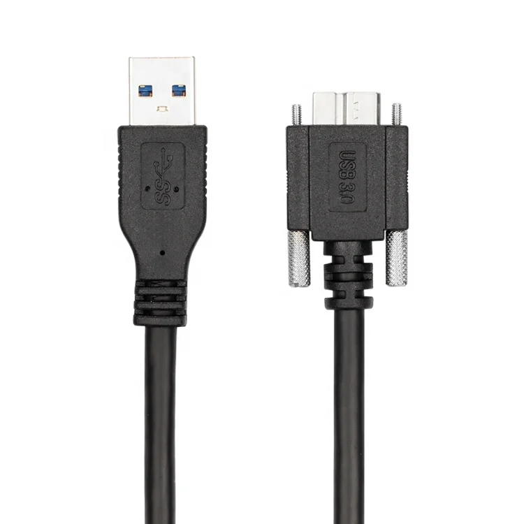 Cable de sincronización y carga USB 3,0 A macho A Micro B, Cable de sincronización y carga de 1,5 M, 2M, 3M, 5M con tornillos de bloqueo para Nikon D800, D800E, D810, nuevo