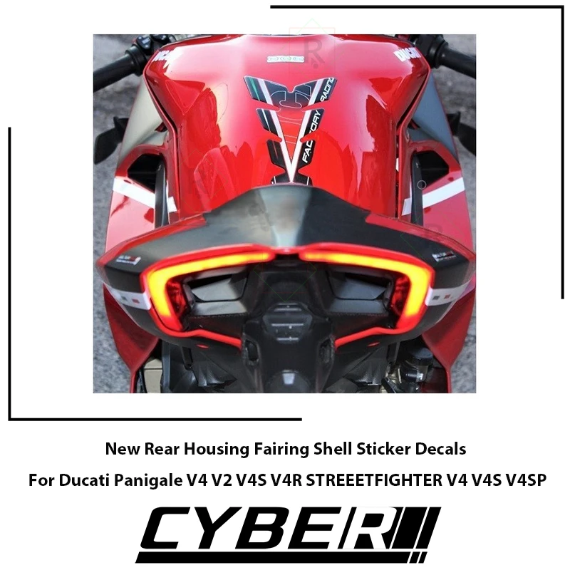 

New Rear Housing Fairing Shell Sticker Decals For Ducati Panigale V4 V2 V4S V4R STREEETFIGHTER V4 V4S V4SP