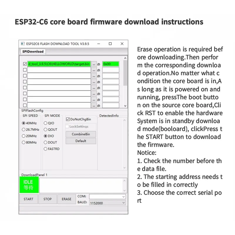 ESP32-C6-DevKitC-1 ESP32-C6 Kernplatine WIFI6 BLE Zigbee Kompatible Module der ESP32-Serie mit extrem geringem Stromverbrauch – Detail 6