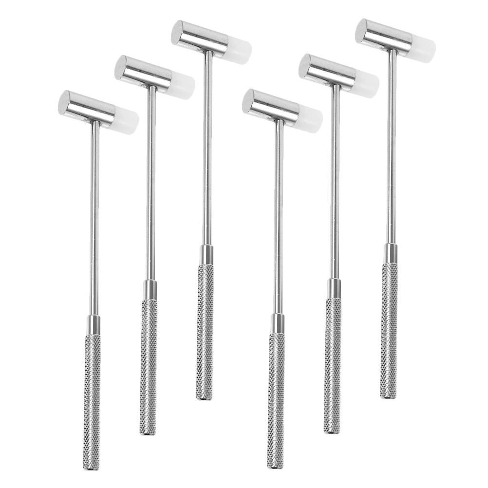 

6pcs Mini Mallet Hammer Set Small Watch Repairing Tools Walnut Plastic Tuning Jewelry Making Portable Durable Compact
