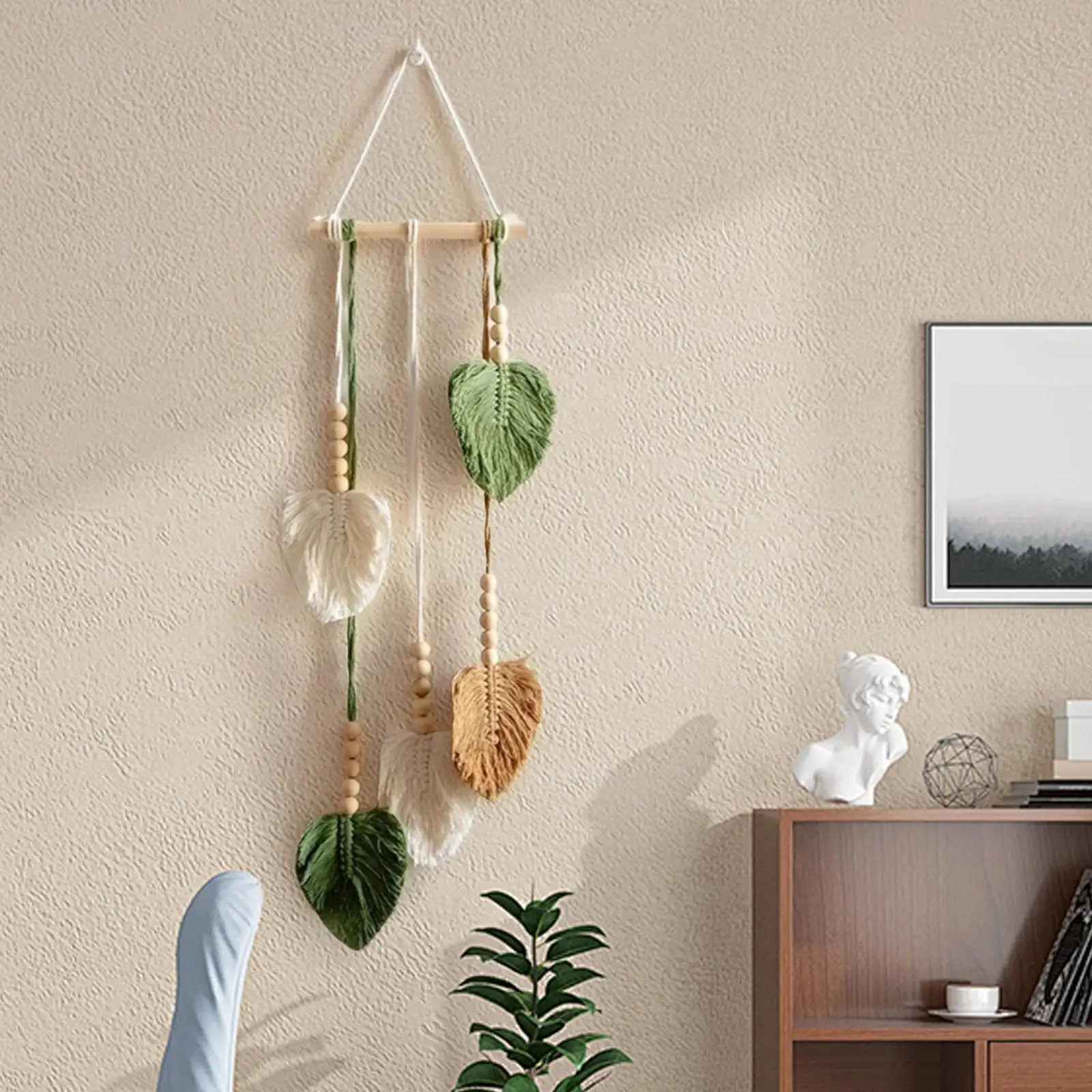 Leaves Woven Tapestry Leaves Arts Ornament Party Favors Decorative Remembrance