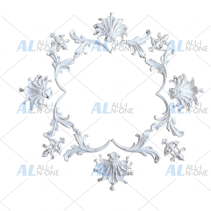 French plaster disc parquet combination plaster line disc plaster line living room bedroom decoration engraving European