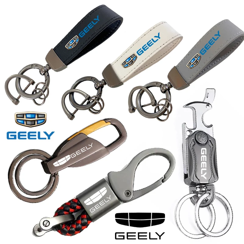 

Hand braided rope alloy key chain key For Geely Atlas Coolray Emgrand EC7 EC8 X7 EX7 CK2 CK3 GL GS Interior Accessories