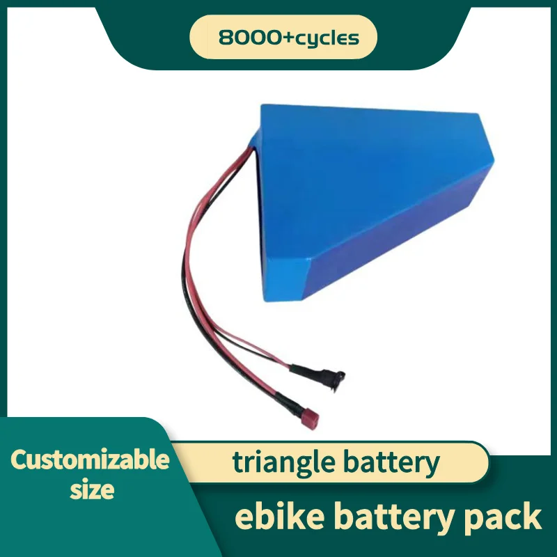 

Electric Bike Triangle 48V 45AH Battery 52V 21700 Cell Cham-Ride 72V 60V 30AH 100A BMS Huge Capacity 3000W Super Powerful 18650