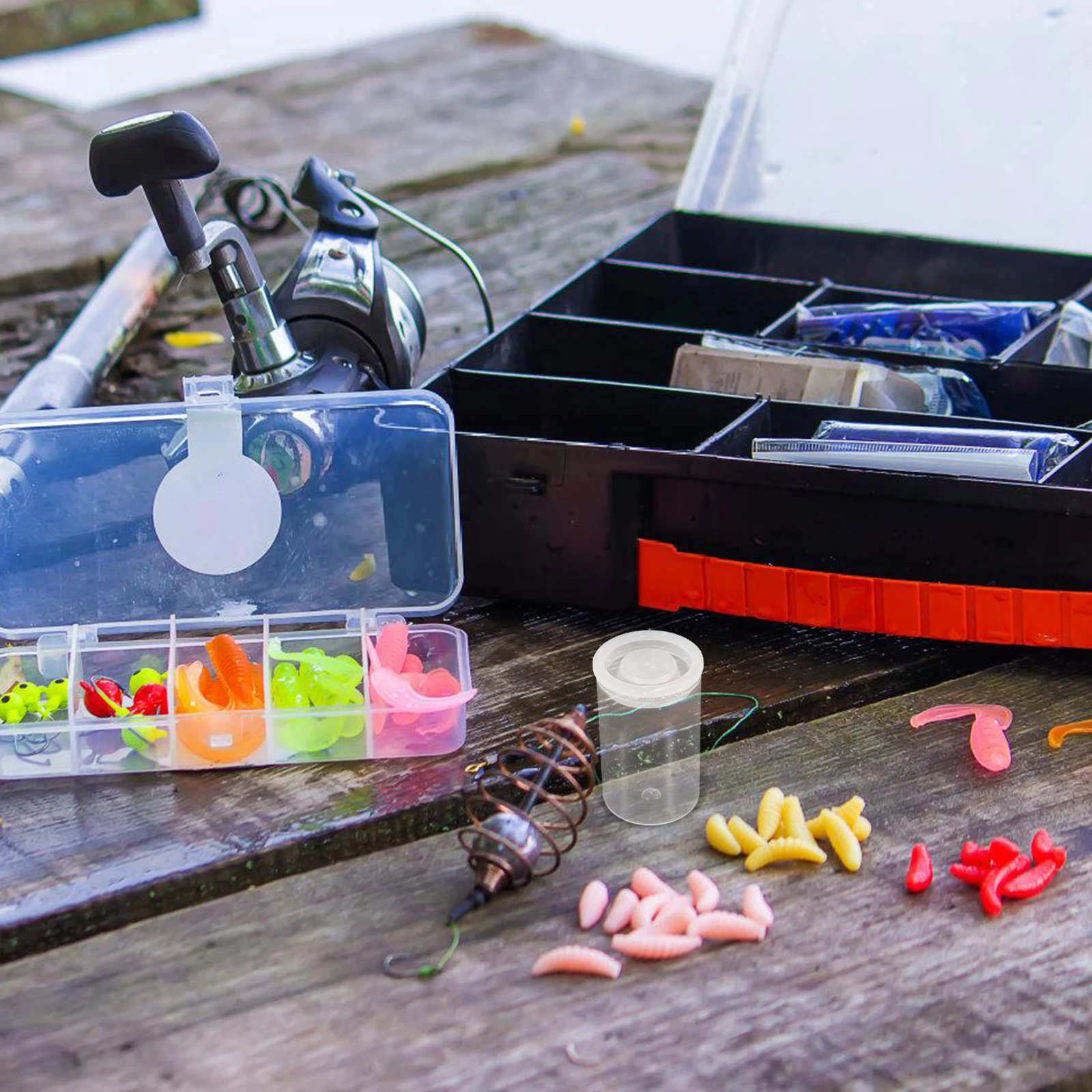 

30pcs Bait Bottle Film Canisters Empty Storage Plastic Protective Case Organizer for Travel Outdoor Photography