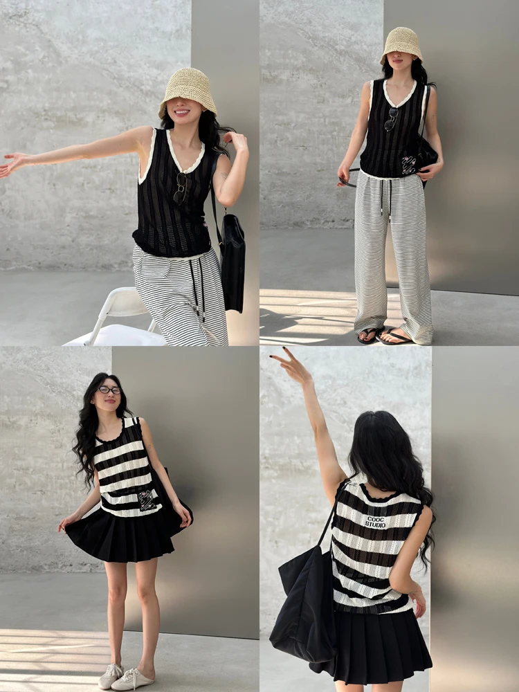 

Женская футболка Bodhl в полоску с вырезами, универсальная, для ношения под одеждой, из хлопка и вискозы, свободного кроя, летняя, повседневная