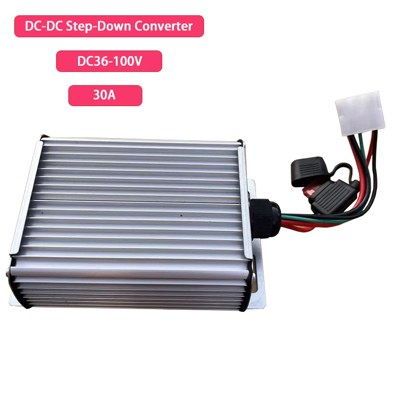 Electric Bicycle Scooter Step-Down Converter DC 36V  48V 60V 72V 84V 30A 360W Voltage Converter with ACC Ignition Switch Cable