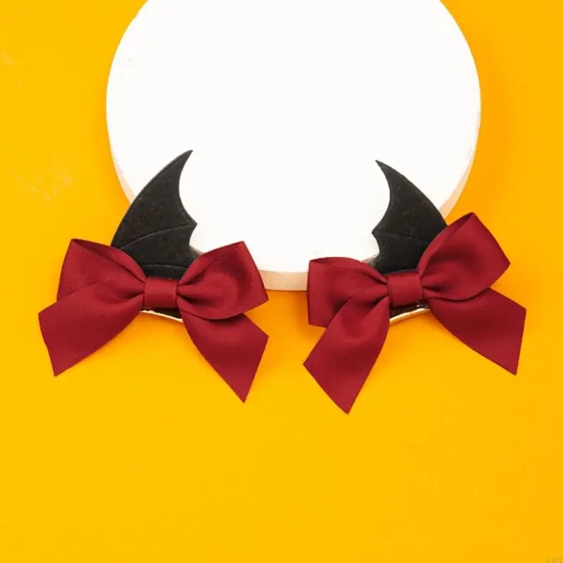 63HE Punk Hair Clip for Hot Girls Small Bat Wing Bowknot Hair Barrettes Duckbill Bangs Hair Barrettes for Teens Girls