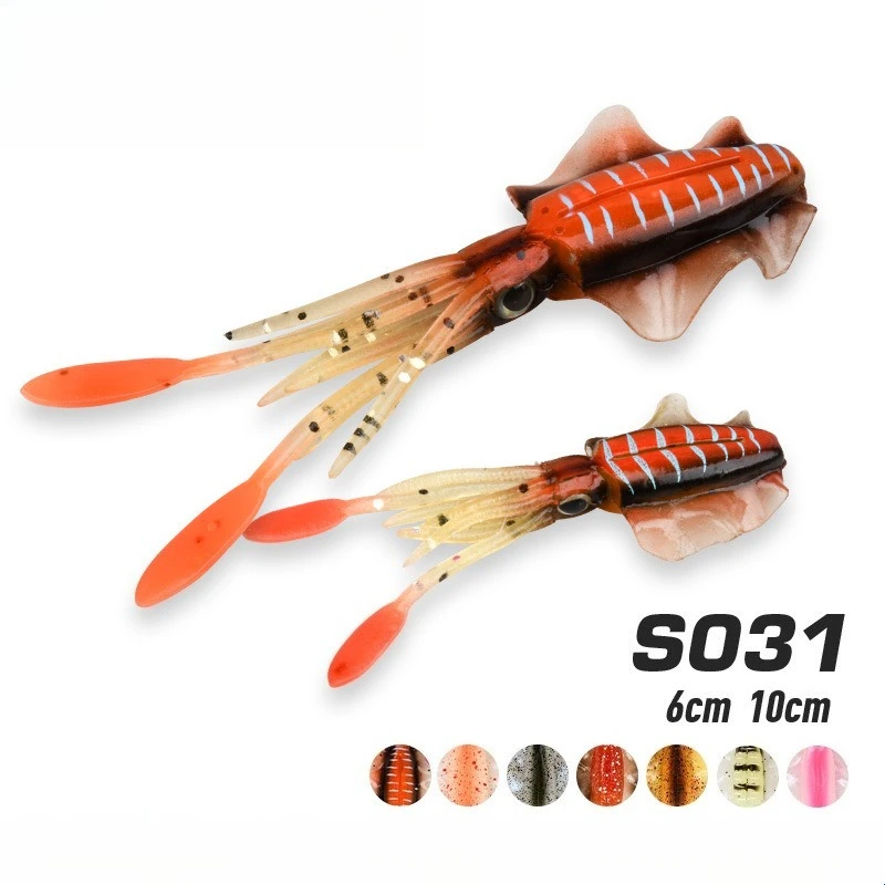 

4pcs Artificial Soft2g6cmSquid Fishing Trolling Lure Luminous UV Squid Jig for Saltwater Boat Fishing Wobblers Bait Rock Fishing
