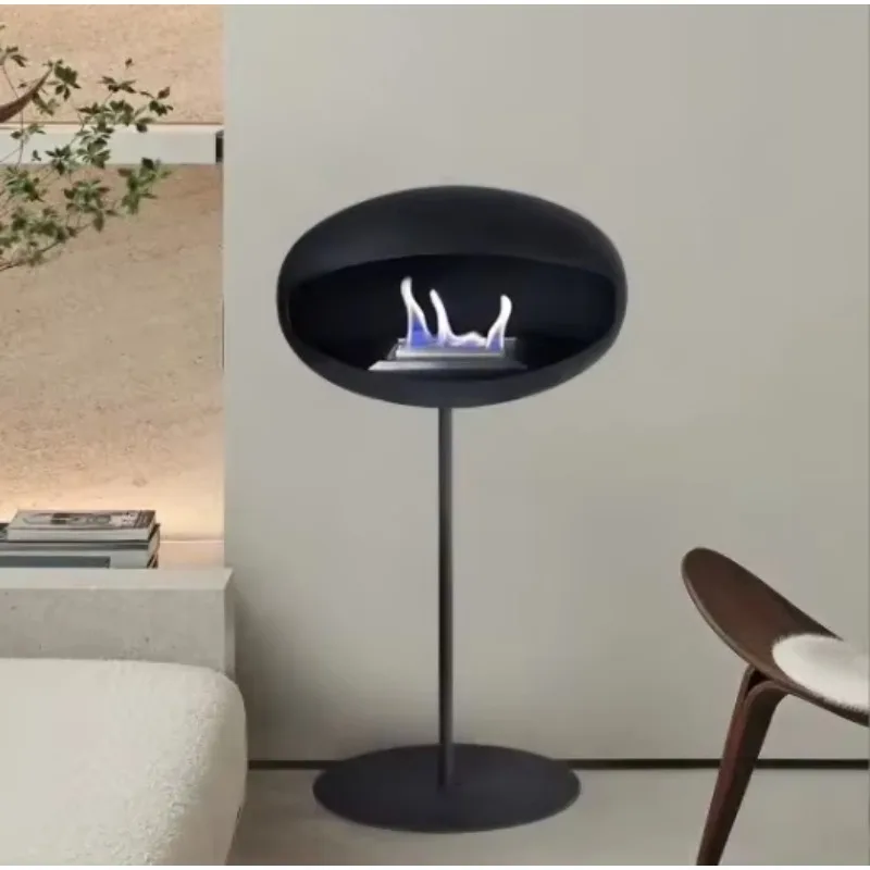 Chimenea independiente de bioetanol sin humo, suelo de sala de estar, chimenea decorativa suspendida, chimeneas de casa