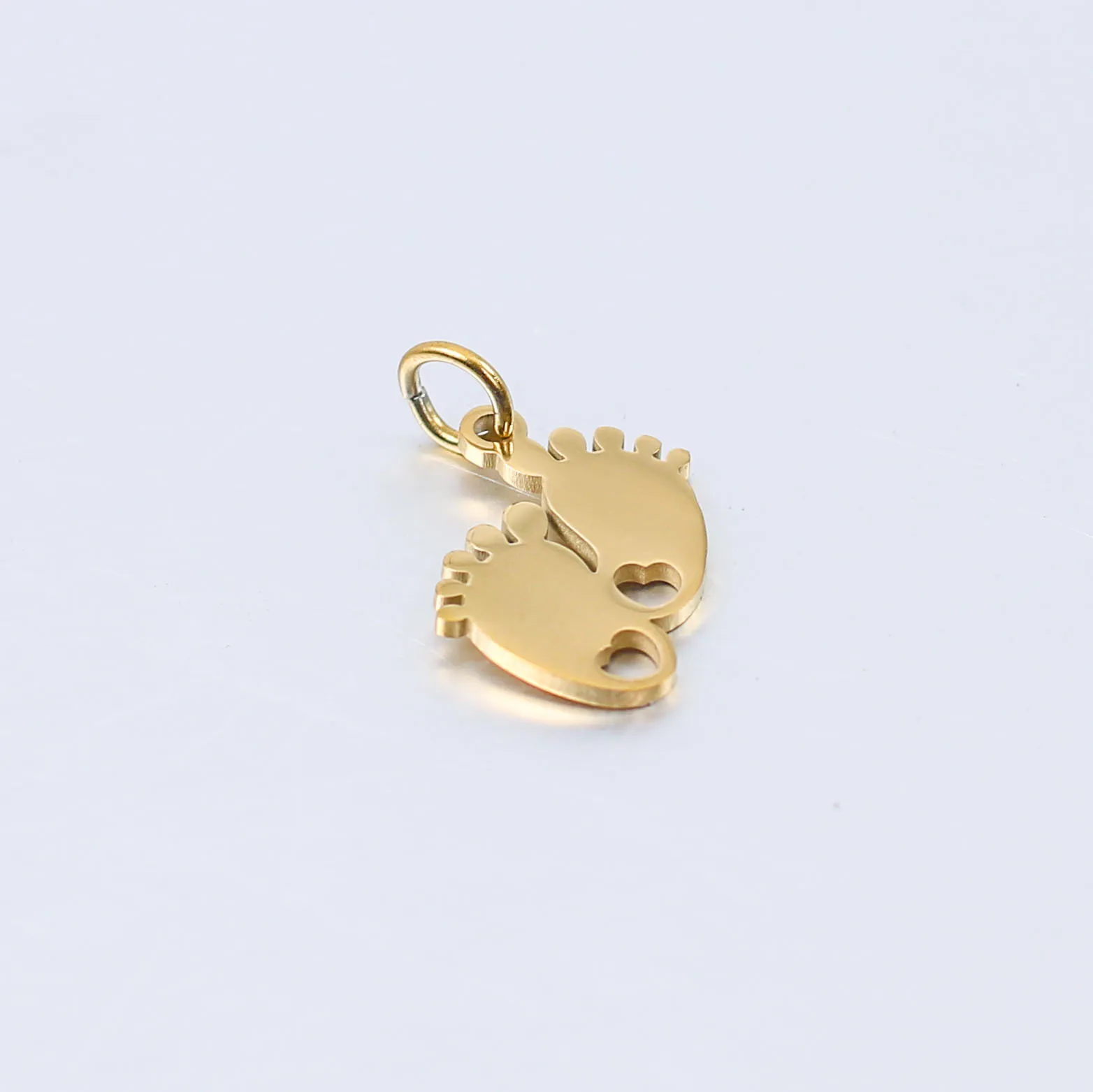 Stainless steel mirror polished fat foot pendant diy furnace vacuum gold-plated titanium steel trinket accessories