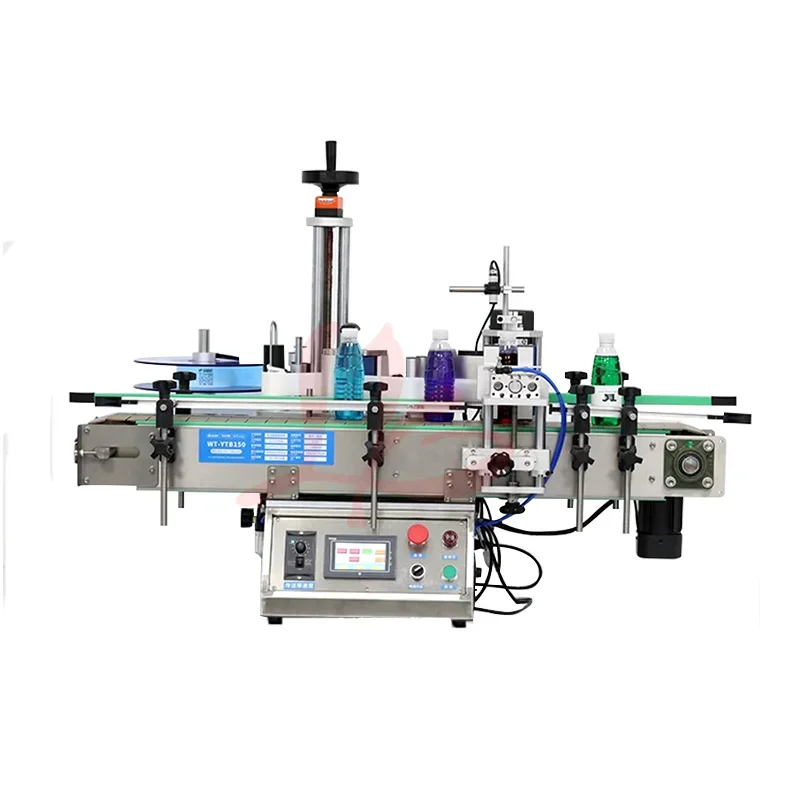 Automatic Self-adhesive Round Bottle Labeling Machine Multi-function Control Product Packaging Labeler Tools Sticker for Parcel