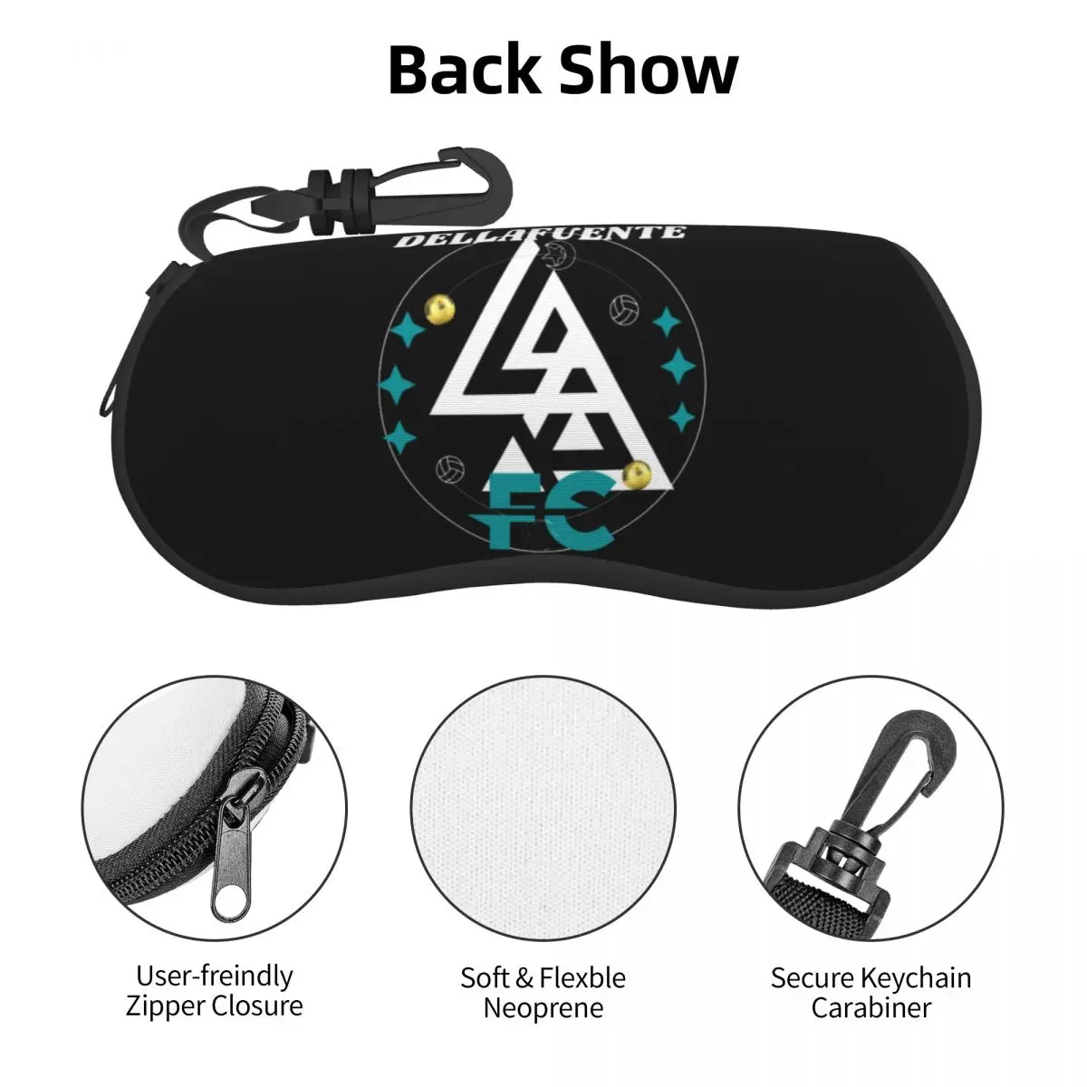 Dellafuente FC Shell Eyeglasses Protector Cases Cool Sunglass Case Spanish Rock Rapper Glasses Pouch