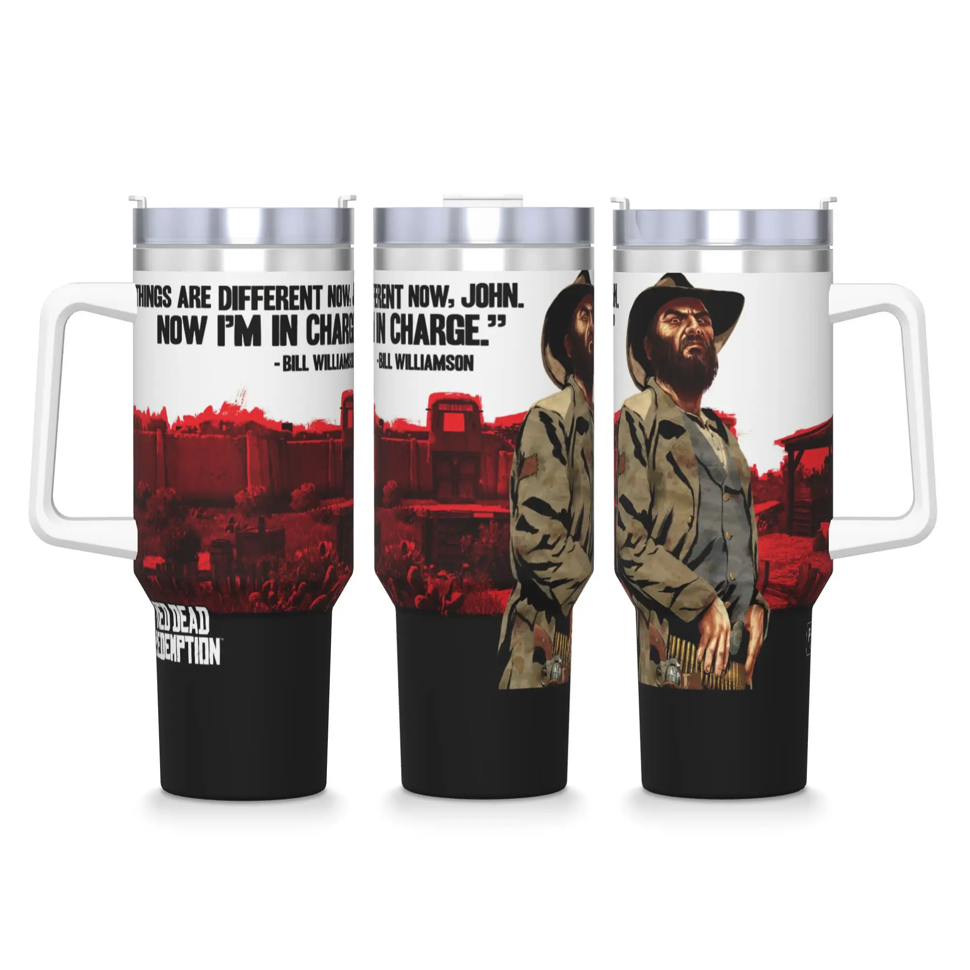 

RDR видеоигра Bill Williamson стакан горячие напитки бутылка для воды герметичная кофейная кружка из нержавеющей стали дизайн дорожные кружки чашка