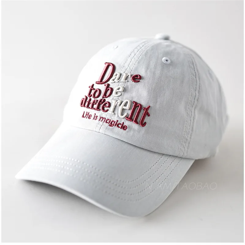 Pastel Colors Cotton Baseball Cap for Women Girls Soft Crown Dad Hats Letters Embroidered Versatile for Daily Wear