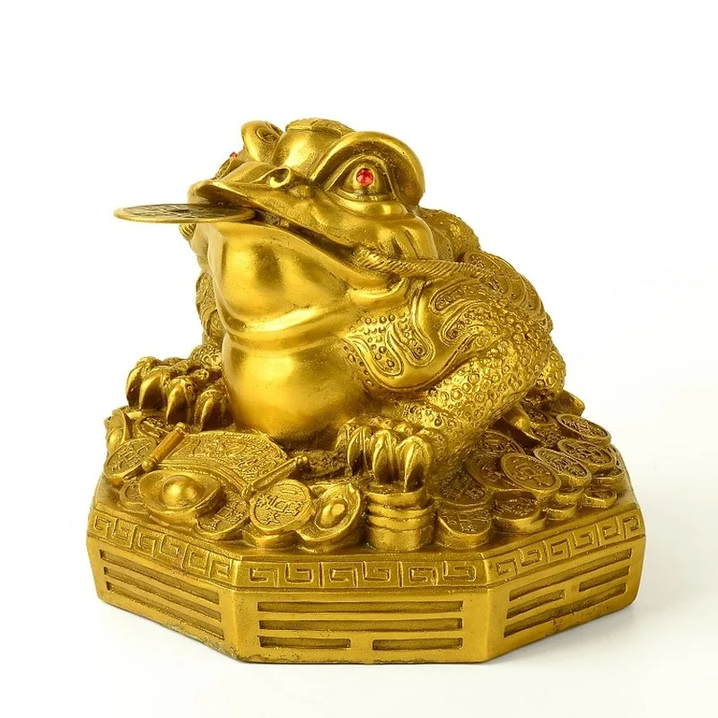 Brass Eight Trigrams Golden Toad Ornament Home Decor Piece - Inbao Crafts