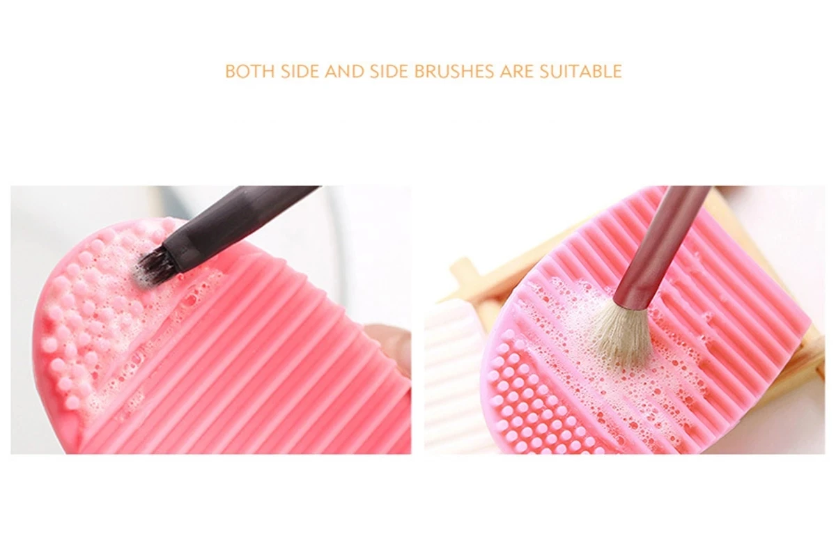 Makeup Brushes Cleaner 1pcs Silicone Pad Mat Cosmetic Eyebrow Brush Cleaning Tools Makeup Brush Scrubber Board Cleaner Tools