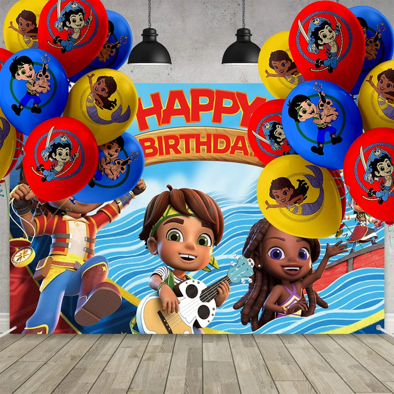 Disney 12Pcs Santiago of The Seas Theme Latex Blow Balloons Birthday Party Baby Shower Kids Party Balloon Background Decoration