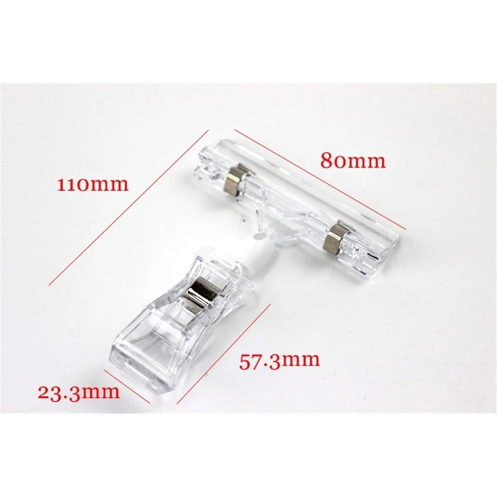Imagem -03 - Clipe de Exibição de Preço de Mercadoria 20 Peças Suporte de Etiqueta Rotativo Transparente Clipe Pop Suporte de Sinal Etiqueta de Preço Braçadeira de Cartão