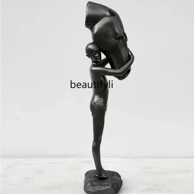 

Horsehead man landing large ornament villa creative soft decoration artwork landscape figure sculpture4567