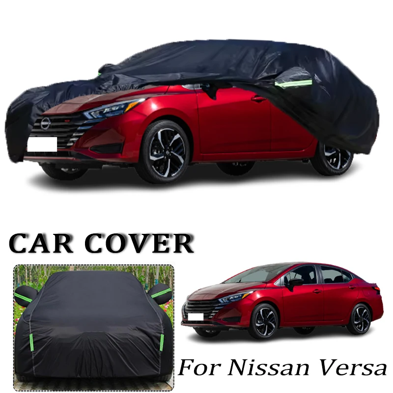 

For Nissan Versa Car Covers Outdoor Waterproof Dustproof Sun Rain Snow Protection Thick Oxford Cloth Full Car Accessories