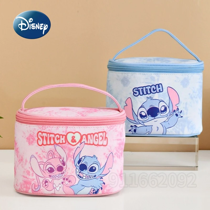 

Disney Stitch новая портативная бочкообразная косметичка модная косметичка большой емкости для отдыха и путешествий для хранения туалетных принадлежностей