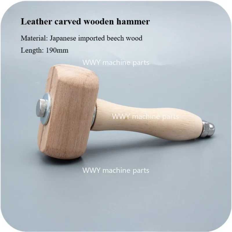 

Handmade DIY Beech Mounting Hammer Wood Punching Leather Tools Leather Carving Goods Woodworking