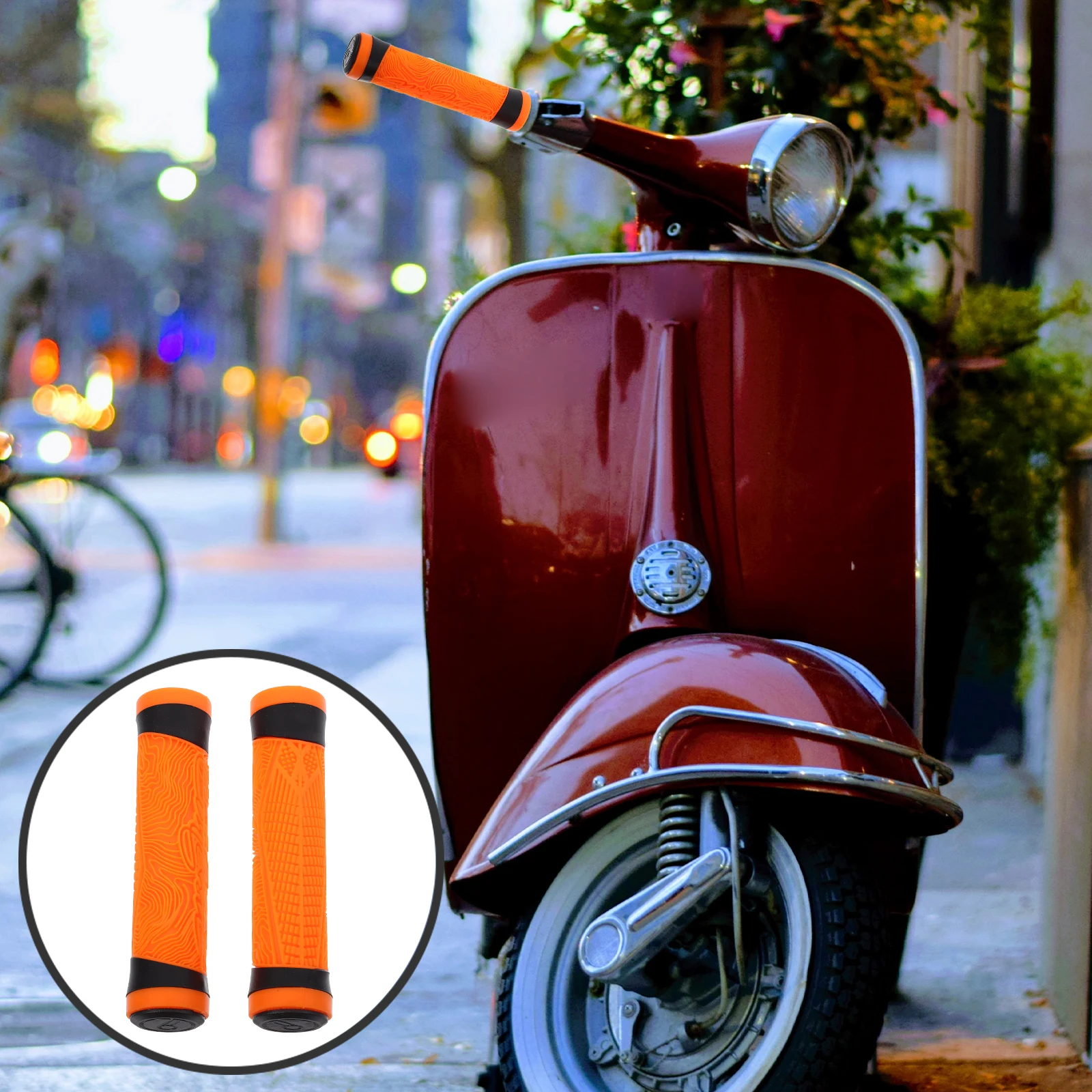 1Pair Bright Colored Cycling Grips Cover Skid Proof Silicone Handlebar Ends for Bikes Handlebar Cover