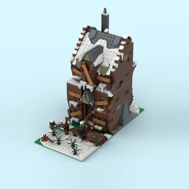 City Street View modèle MOC briques de construction maison de neige Modification technologie modulaire enfants cadeaux de vacances assembler des jouets costume